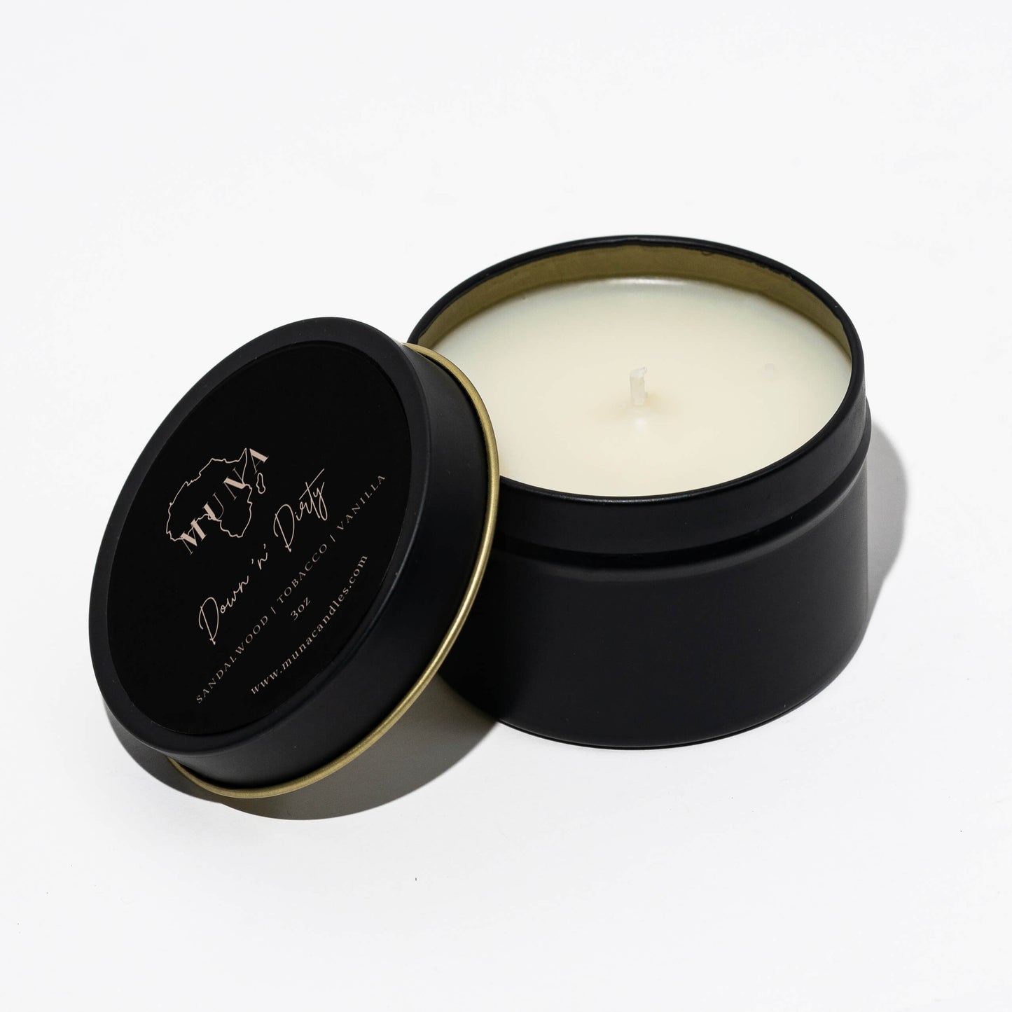 Sandalwood Scented Candles | Down n Dirty Candles | Muna Candles