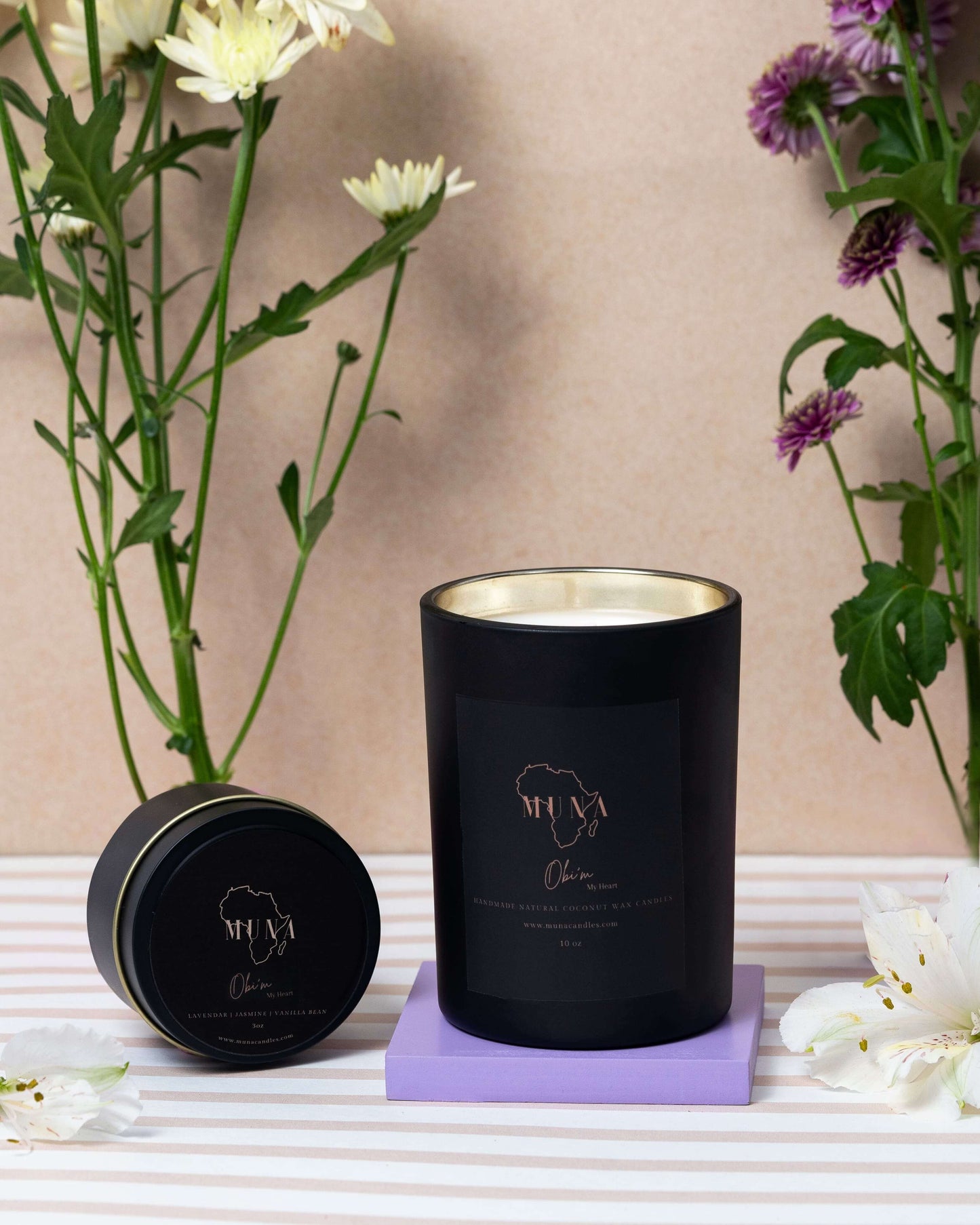 Oud Scented Candle | Rose Scented Candles | Muna Candles